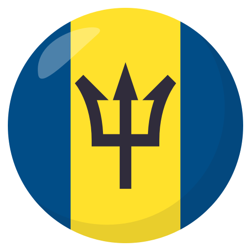 Flag: Barbados as drawn by JoyPixels in 3.0