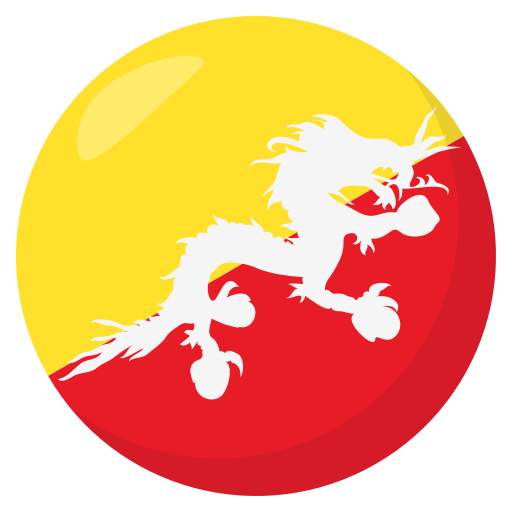 Flag: Bhutan as drawn by JoyPixels in 3.0