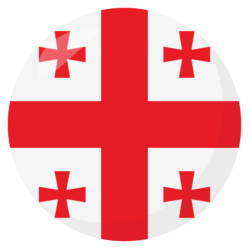 Flag: Georgia as drawn by JoyPixels in 3.0