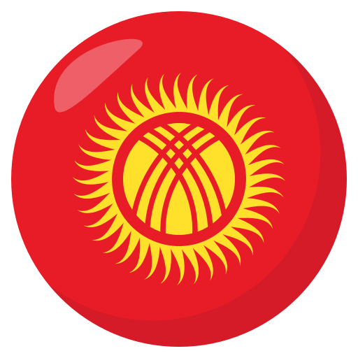 Flag: Kyrgyzstan as drawn by JoyPixels in 3.0
