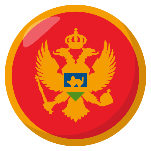 Flag: Montenegro as drawn by JoyPixels in 3.0
