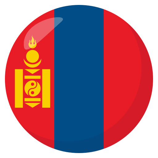 Flag: Mongolia as drawn by JoyPixels in 3.0