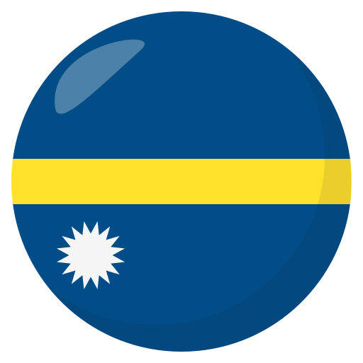 Flag: Nauru as drawn by JoyPixels in 3.0