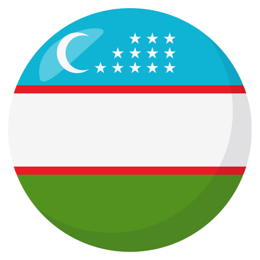 Flag: Uzbekistan as drawn by JoyPixels in 3.0