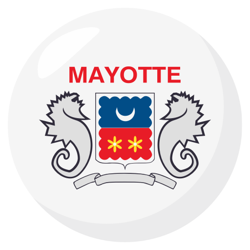 Flag: Mayotte as drawn by JoyPixels in 3.0