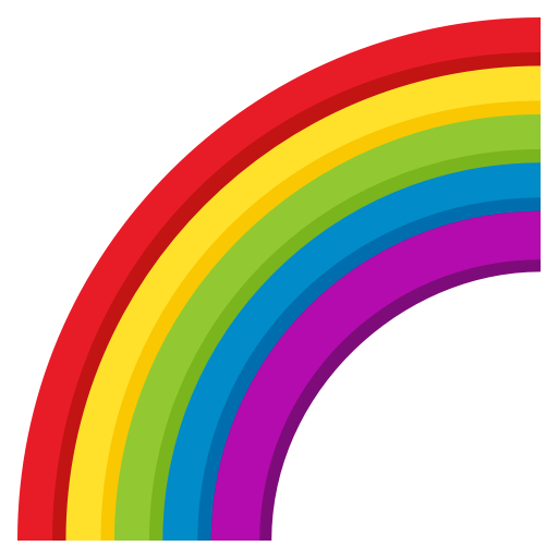 Rainbow as drawn by JoyPixels in 3.0