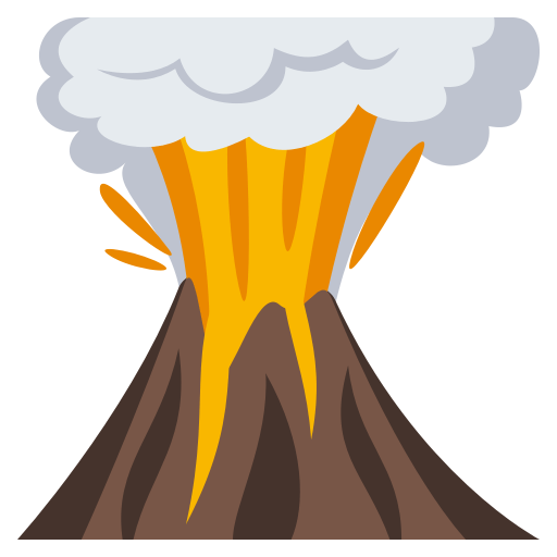 Volcano as drawn by JoyPixels in 3.0
