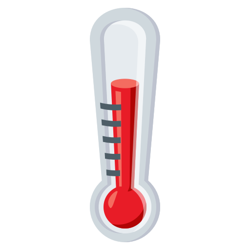 Thermometer as drawn by JoyPixels in 3.0