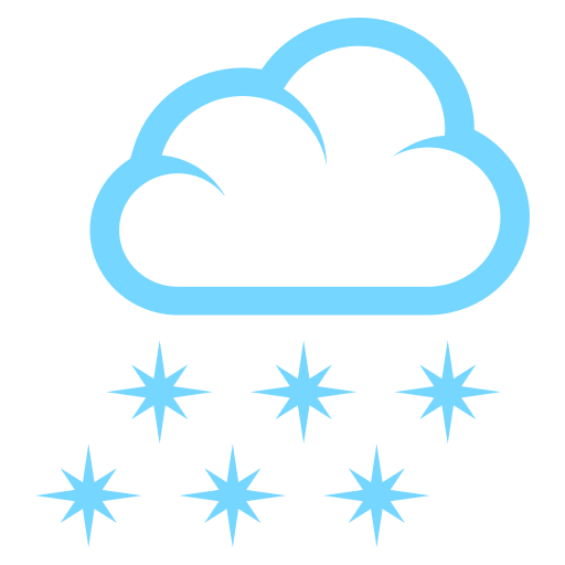 Cloud with Snow as drawn by JoyPixels in 3.0