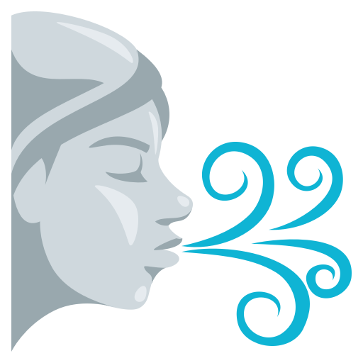Wind Face as drawn by JoyPixels in 3.0