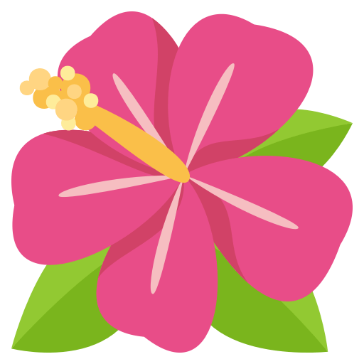 Hibiscus as drawn by JoyPixels in 3.0