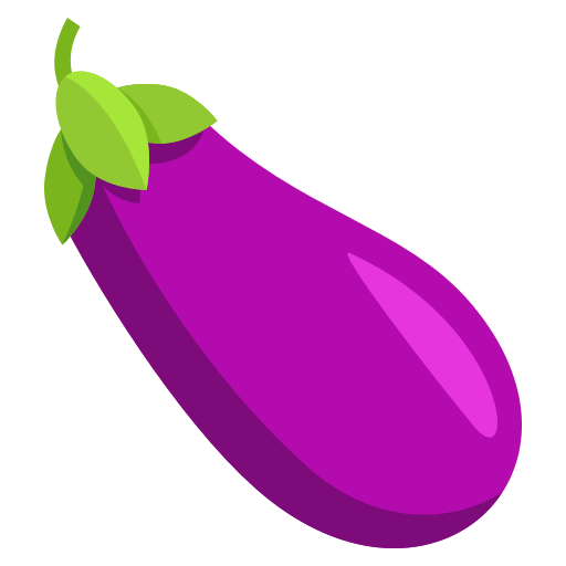 Eggplant as drawn by JoyPixels in 3.0