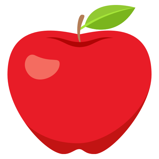 Red Apple as drawn by JoyPixels in 3.0