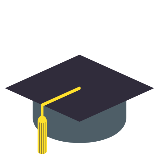 Graduation Cap as drawn by JoyPixels in 3.0
