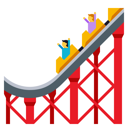 Roller Coaster as drawn by JoyPixels in 3.0