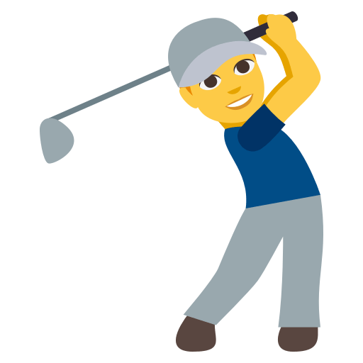 Person Golfing as drawn by JoyPixels in 3.0