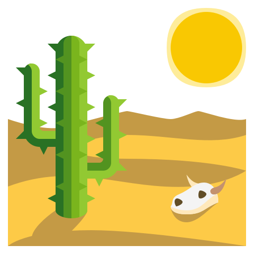 Desert as drawn by JoyPixels in 3.0