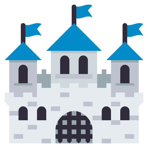 Castle as drawn by JoyPixels in 3.0