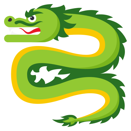 Dragon as drawn by JoyPixels in 3.0