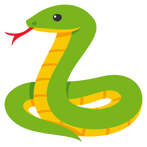 Snake as drawn by JoyPixels in 3.0