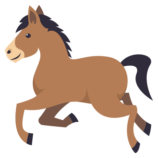 Cavallo as drawn by JoyPixels in 3.0