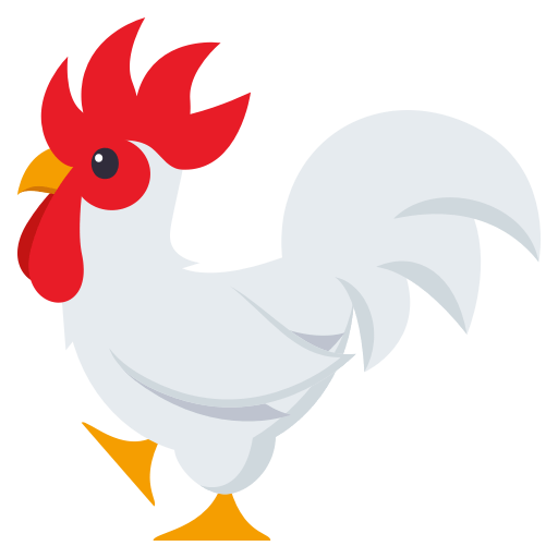 Rooster as drawn by JoyPixels in 3.0
