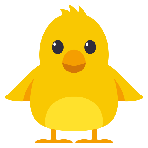 Front-Facing Baby Chick as drawn by JoyPixels in 3.0