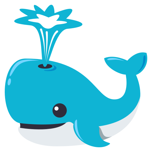 Spouting Whale as drawn by JoyPixels in 3.0