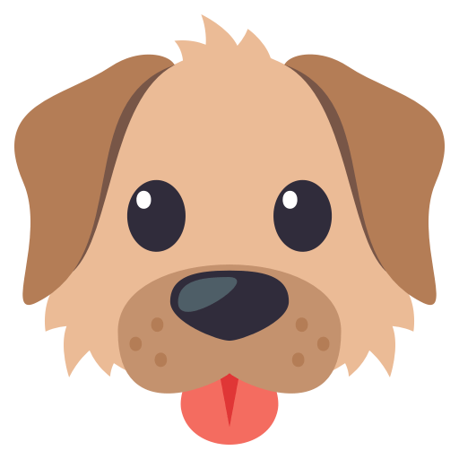 Dog Face as drawn by JoyPixels in 3.0