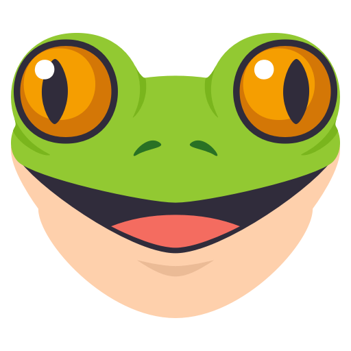 Frog as drawn by JoyPixels in 3.0