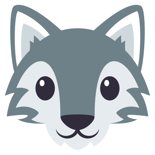 オオカミの顔 as drawn by JoyPixels in 3.0
