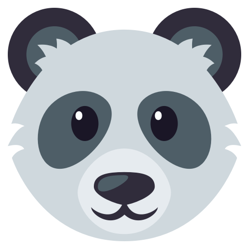 Panda as drawn by JoyPixels in 3.0