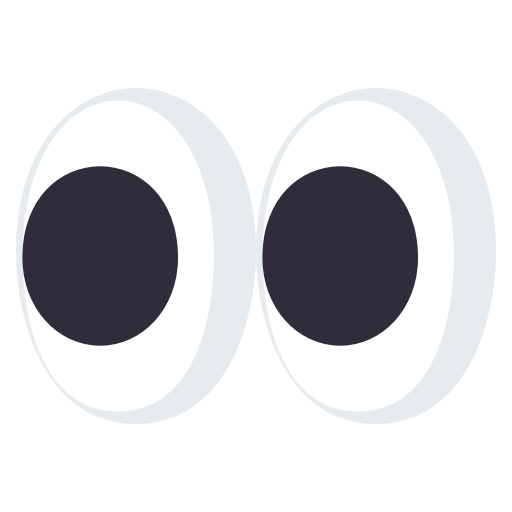 Eyes as drawn by JoyPixels in 3.0