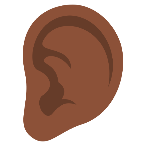 Ear: Dark Skin Tone, the previous design