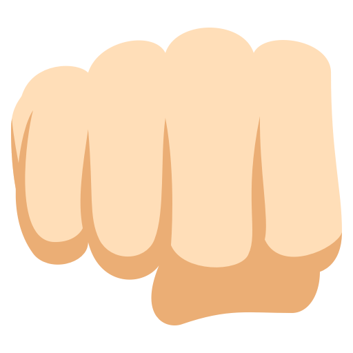 Oncoming Fist: Light Skin Tone, the previous design