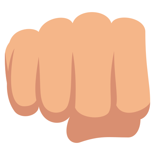 Oncoming Fist: Medium-Light Skin Tone, the previous design