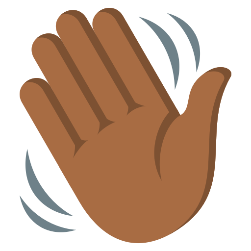 Waving Hand: Medium-Dark Skin Tone, the design in this release