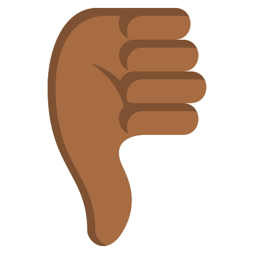 Thumbs Down: Medium-Dark Skin Tone, the design in this release
