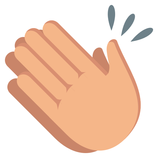 Clapping Hands: Medium-Light Skin Tone, the previous design