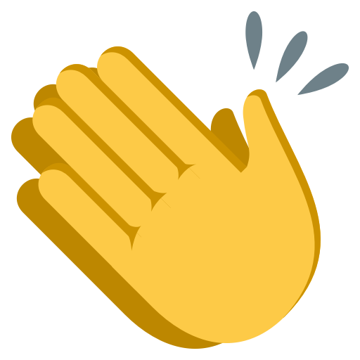 Clapping Hands as drawn by JoyPixels in 3.0