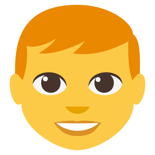 Boy as drawn by JoyPixels in 3.0