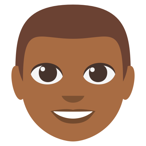 Man: Medium-Dark Skin Tone, the design in this release