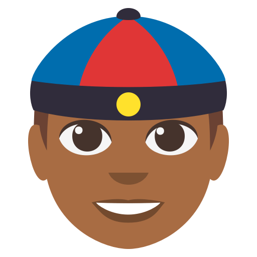Person with Skullcap: Medium-Dark Skin Tone, the design in this release