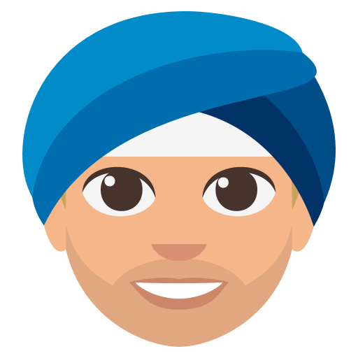 Person Wearing Turban: Medium-Light Skin Tone, the design in this release