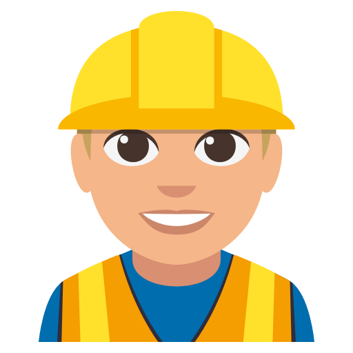 Construction Worker: Medium-Light Skin Tone, the design in this release