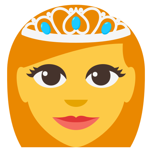 Princess as drawn by JoyPixels in 3.0