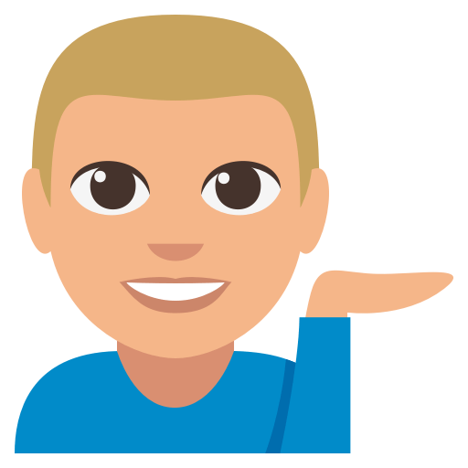 Man Tipping Hand: Medium-Light Skin Tone, the design in this release