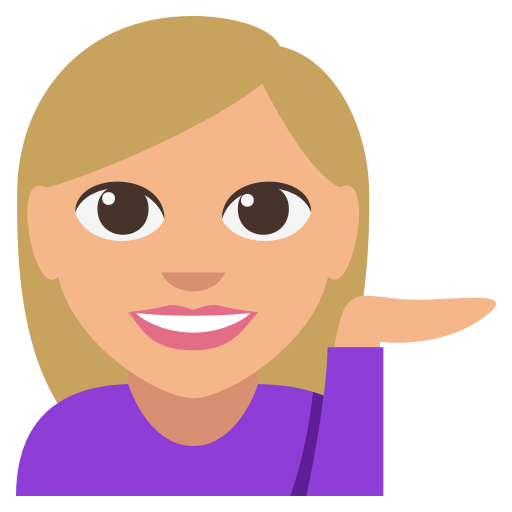 Person Tipping Hand: Medium-Light Skin Tone, the design in this release
