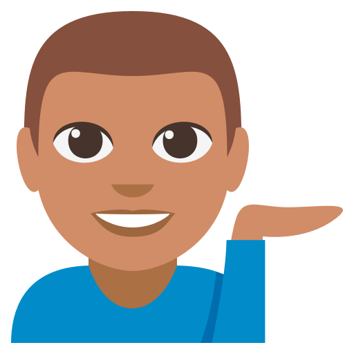 Man Tipping Hand: Medium Skin Tone, the design in this release