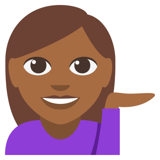 Person Tipping Hand: Medium-Dark Skin Tone, the design in this release